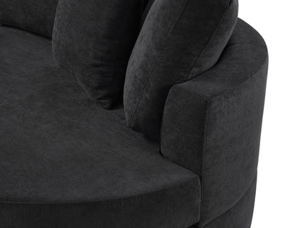 Modern 3 Seater Upholstered Sofa With Curved Design