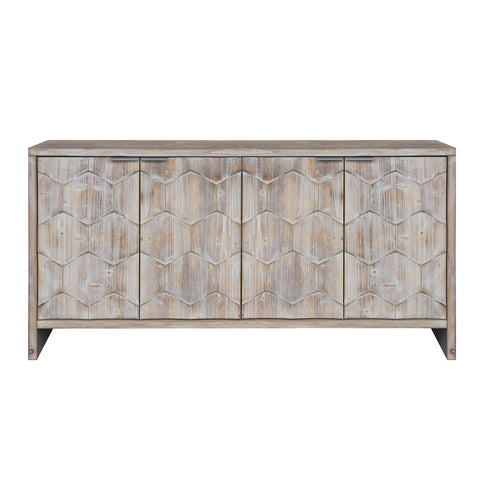 Accent Cabinet Farmhouse Style 4 Door Wooden Cabinet Sideboard Buffet Server Cabinet Storage Cabinet, For Living Room, Entryway, Hallway, Office, Kitchen And Dining Room