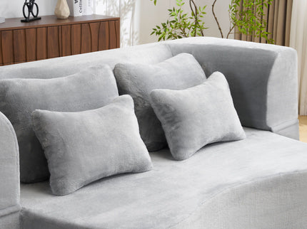 Modern Floor Sofa With 4 Pillows