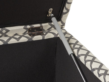 Richmond - Storage Ottoman With Unique Pattern And Ample Storage - Gray