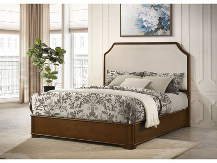 Leonide - Panel Bed With Upholstered Headboard