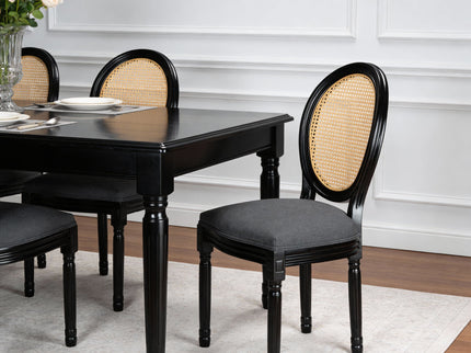 French Country Dining Chairs With Round Back (Set of 2)