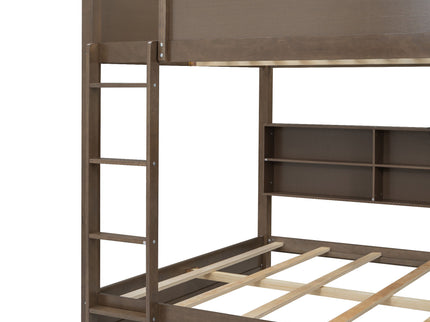 Bunk Bed With Storage Cabinets And USB Ports
