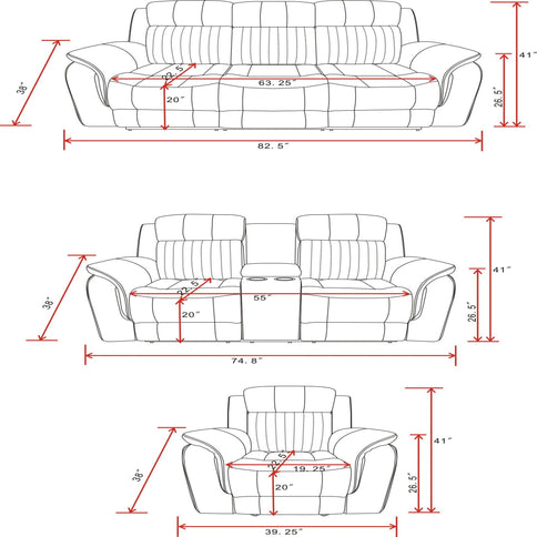 Steban - Reclining Sofa - Gray