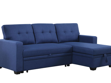 Upholstered Pull Out Sectional Sofa With Chaise