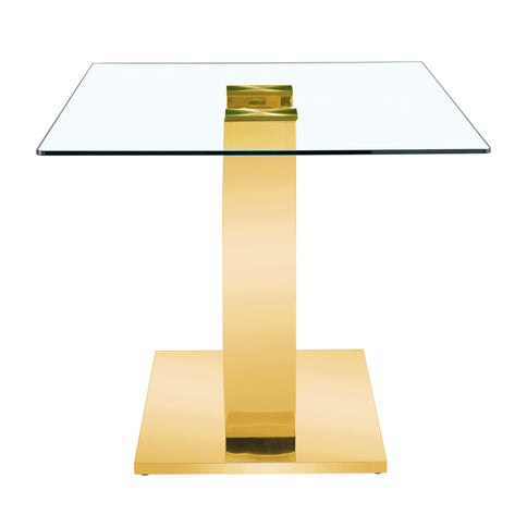 Dining Table For Living Spaces - Gold / Transparent