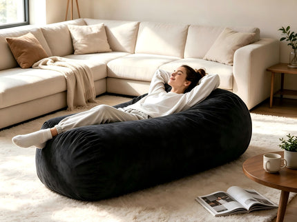 Lara - Cylindrical Bean Bag - Black
