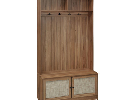 Modern Storage Closet For Bedroom, Entryway, Or Living Room - Walnut