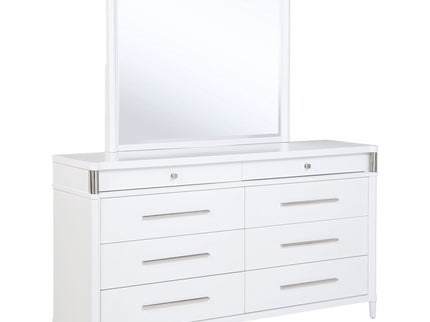 Robinson - 8 Drawer Dresser With Mirror - White