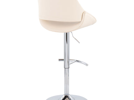 Fabrico - Contemporary Adjustable Bar Stool With Rounded T Footrest (Set of 2)