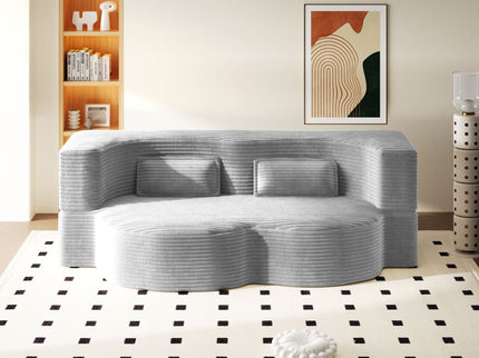 Floor Sofa With 2 Pillows, Convertible Twin Size Mattress For Living Room