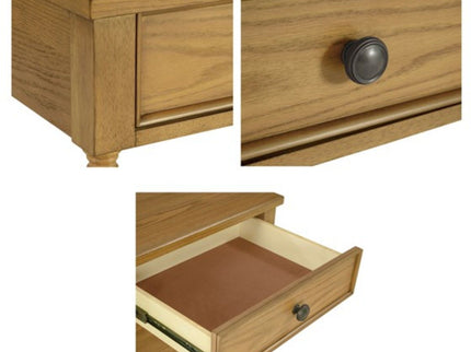 Traditional Durable Nightstand Table With Drawer And Shelf