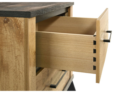Georgina - 2 Drawer Nightstand - Natural Wood