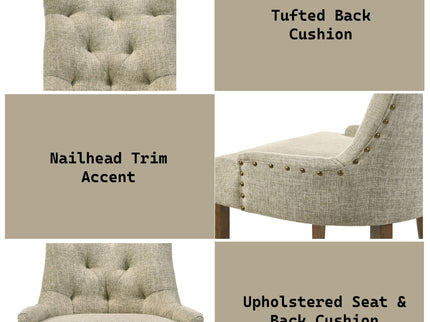 Yotam - Side Chair (Set of 2) - Beige / Oak