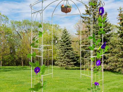 Metal Garden Arch Iron Garden Arbors Gazebo Dia High Birdcage Shape Pergola Pavilion For Wedding Ceremony