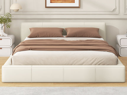Stylish Upholstered Bed With Birch Wood Frame