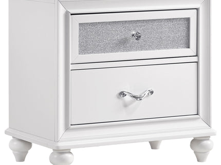 Barzini - 2 Drawer Nightstand Storage - White