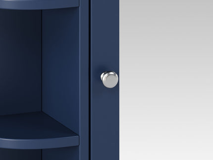 Bathroom Wall Storage Cabinet With Mirror And Adjustable Shelf, 6 Open Shelves