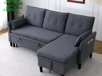 L-Shaped Reversible Chaise Sectional Sofa With Storage