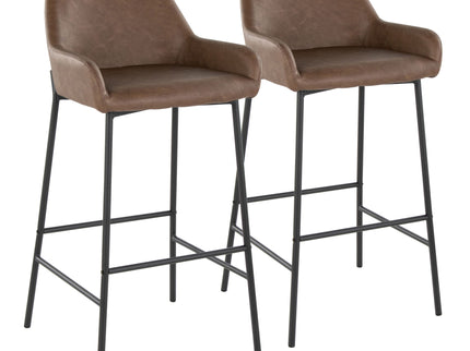 Daniella - Contemporary Fixed Height Barstool (Set of 2)