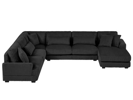 Oversized Sectional Sofa U - Shaped Sofa Couch Modern Sofa Upholstered In Soft With A Chaise Lounge For Living Room