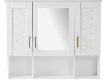 Modern Wall Mounted Medicine Cabinet With Adjustable Shelves, Soft Close Doors, High Define Mirror
