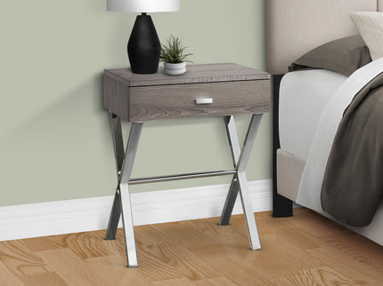 Accent Side X Table, Storage Drawer, Contemporary & Modern