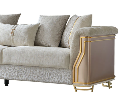 Chateau - Sofa - Cream / Brown