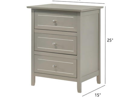 Dove Tailed Drawers 3 Drawer Nightstand