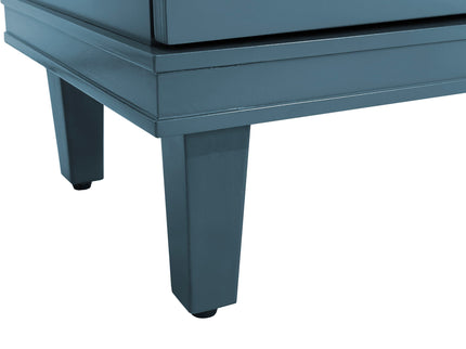 4 Door Cabinet, Large Storage For Living Room - Blue