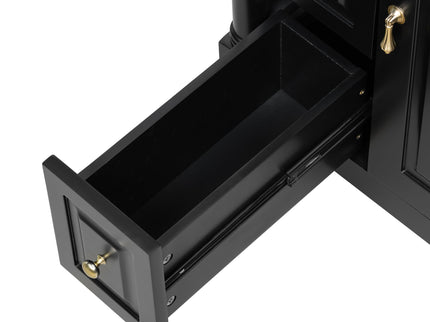 Freestanding Bathroom Vanity With Sink, Adjustable Shelf & Flip Drawer