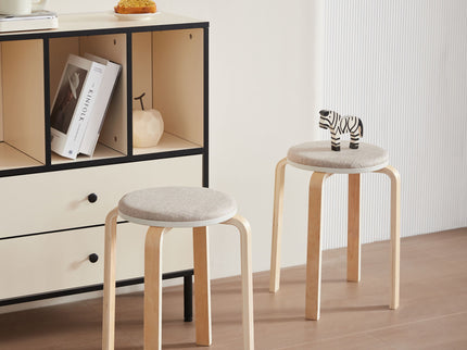 Stackable Round Backless Stools (Set of 4)