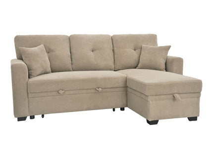 Sleeper Sectional With Pull Out Bed, Reversible Chaise