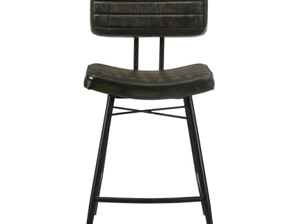 Senko - 5 Piece Counter Dining Set With Upholstered Chairs - Antique Espresso