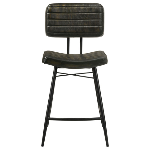 Senko - 5 Piece Counter Dining Set With Upholstered Chairs - Antique Espresso
