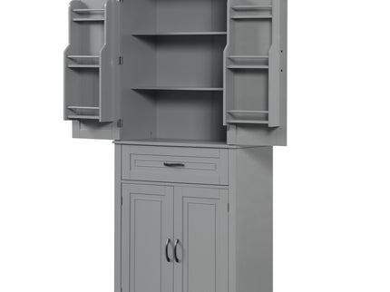 Bathroom Storage Cabinet With Doors And Drawer, Adjustable Shelf