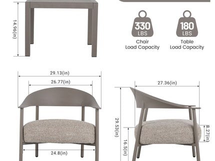 Furniture Set With Seat Cushions, Sturdy And Durable