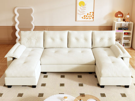 U-Shaped Sleeper Sofa With Pull Out Bed
