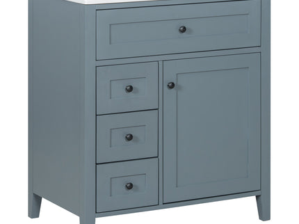 Bathroom Vanity With Sink, 3 Drawers And Adjustable Shelf, Freestanding Storage Unit