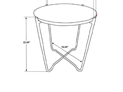 Kohala - Round Accent Side Table - Red