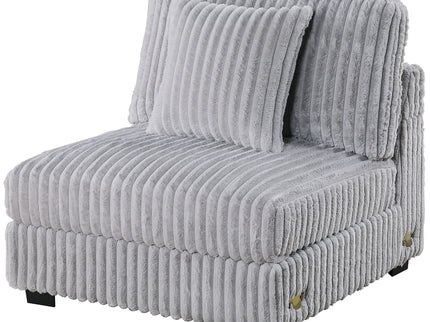 Armless Chair Modular With Pillow Living Room Furniture - Gray / Mink