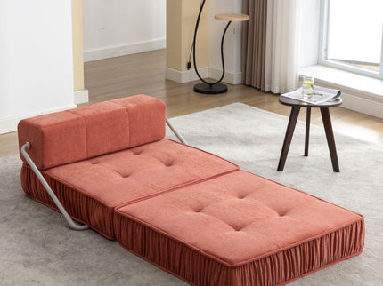 Folding Sofa With Removable Back Cushion, Convertible Futon Sleeper Chair