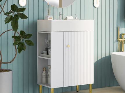 Bathroom Vanity, Combo Cabinet, Bathroom Storage Cabinet, Single Ceramic Sink