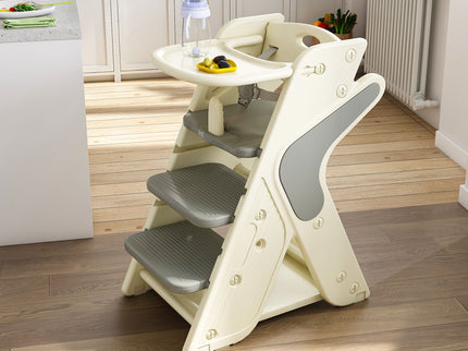 Multifunctional Growing Up Dining Chair With Adjustable Height And 5 Point Seat Belts