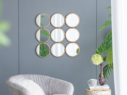 Contemporary Decorative Mirror With Mininalist Style For Bedroom, Liveroom & Entryway - Champagne