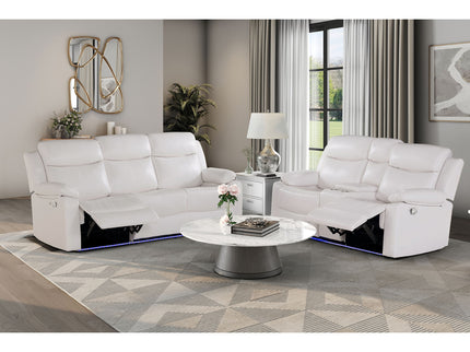 Blanche - Reclining Set With LED Lights, Speaker