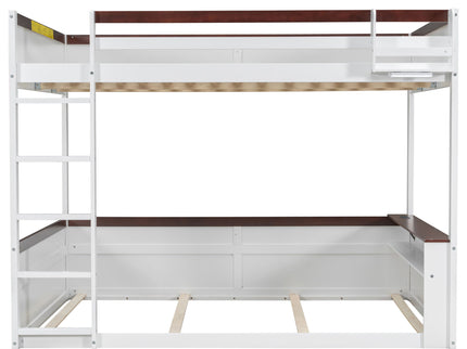 Bunk Bed With Built In Shelves, Storage Box, LED Light And USB Charging Station