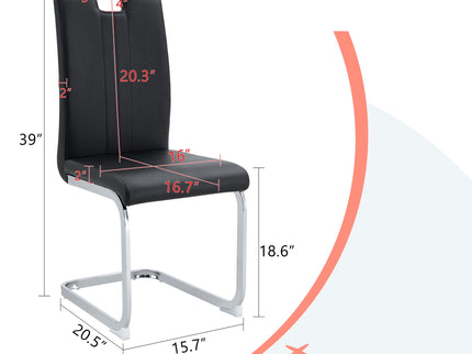 Bow Shaped Chairs, Ergonomic Design, Non Slip Base
