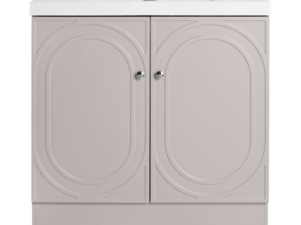 Contemporary Freestanding Bathroom Vanity With Resin Sink & Soft-Close Cabinet Doors