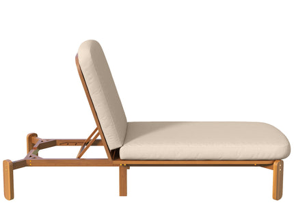 Outdoor Chaise Lounge With Adjustable Backrest